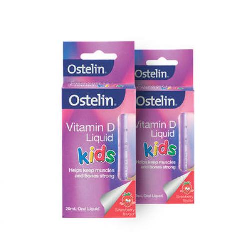 澳洲直邮Ostelin Ostelin 儿童维生素D补充滴剂 草莓味 带滴管 20毫升*2
