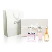 法国迪奥Dior女士香水Q版组合礼盒套装 真我5ml+魅惑5ml+花漾5ml 三件套